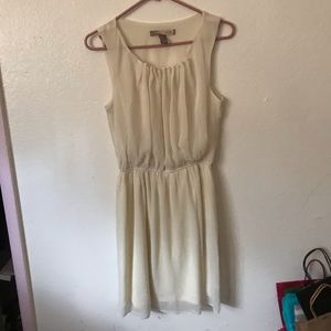 chiffon cream dress